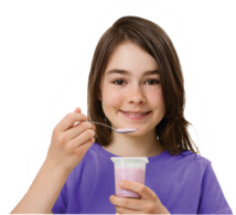Girl Eating Yogurt