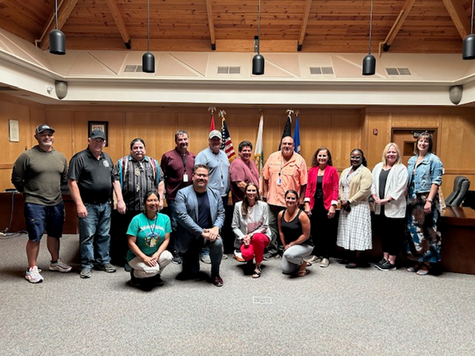 Fond du Lak Community and FNS staff pose for photo