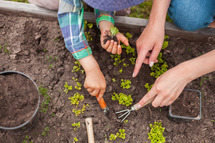 Kids and Adults Gardening