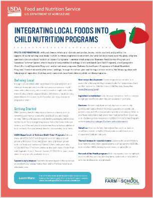 Using Local Food Fact Sheet