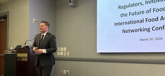 , FSIS Administrator Dr. Justin Ransom delivered the keynote address at the International Food Automation Networking Conference in Atlanta