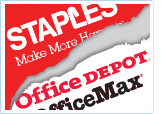 Staples and Office Depot logos