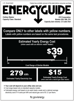 EnergyGuide Label