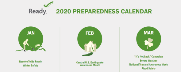 Ready.gov Preparedness Calendar