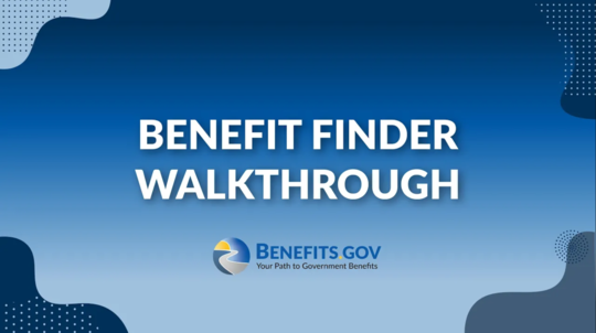 Benefit Finder Walkthrough