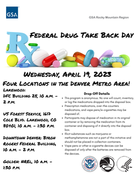 R8 Drug Take Back Day flyer April 2023