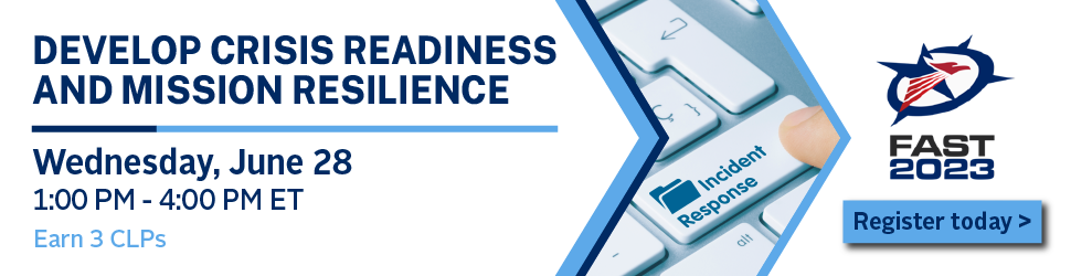 June FAST 2023 Building Mission Resilience Event Banner