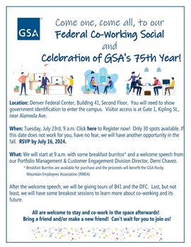 R8 Federal Co-Working Social July 2024 invitation graphic