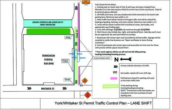York Street Closure Map