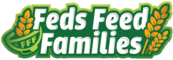 feds feed families logo - green "feds feed families" with bowl filled with wheat