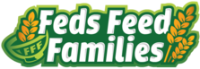 feds feed families logo - green "feds feed families" with bowl filled with wheat