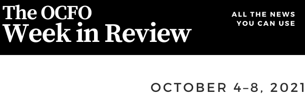 banner for the week in review newsletter for the week of october 4-8, 2021