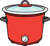 red crockpot illustration