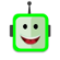 green smiley face robot