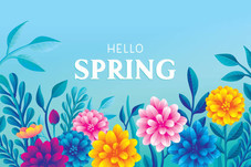 hello spring illustration