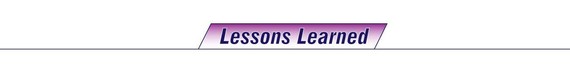 Lessons Learned Banner