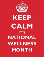 National Wellness Month Keep Calm poster