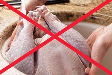 Don't wash a raw turkey