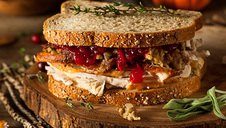 Turkey and cranberry sauce sandwich