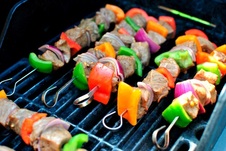 kabobs on grill