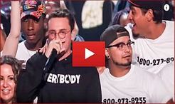 video still of rapper Logic performing at the MTV VMAs