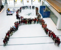 HRSA annual "human ribbon" to commemorate World AIDS Day