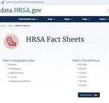 screenshot of hrsa factsheets from data.hrsa.gov