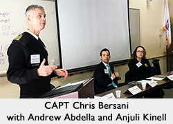 CAPT Chris Bersani with Andrew Abdella and Anjuli Kinell