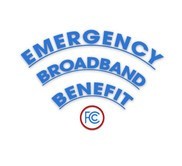 logo for emergency broadband benefit, an FCC program to help households struggling to pay for internet service during the pandemic.