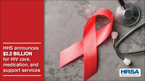 graphic for HIV care funding announcement