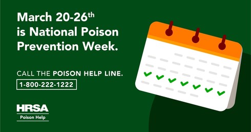 National Poison Prevention Week social media card
