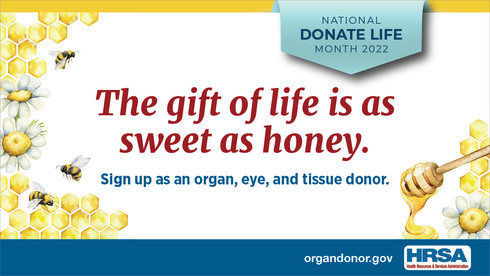 National Donate Life Month social media card