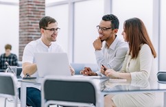 Three People Sitting