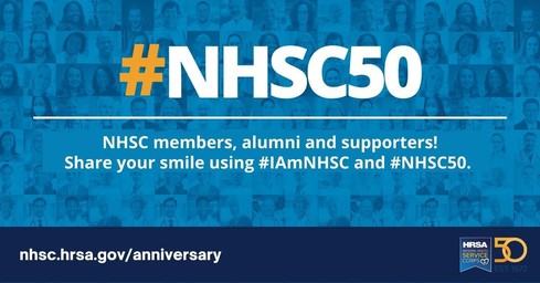 national health service corps anniversary graphic