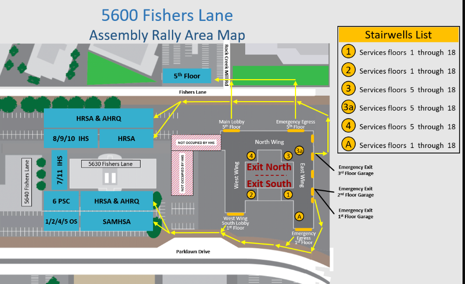 Updated 5600 Fishers Lane Building Evacuation Process