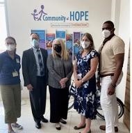 HRSA Administrator Carole Johnson and Associate Administrator Jim Macrae at Community of Hope health center in Washington, D.C.