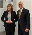 HRSA Regional Administrator Nancy Rios and Nebraska Governor Pete Ricketts at the Nebraska Department of Health and Human Services