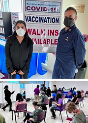 (IEA) Deputy Regional Administrator CAPT Chandak Ghosh attended a Vaccine Fair at Greenburgh Health Center in White Plains, NY
