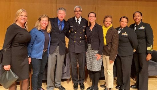 IEA Regional Administrator Leah Suter with U.S. Surgeon General Dr. Vivek Murthy and Region 3 federal colleagues