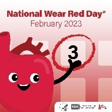 national wear red day graphic