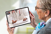 telehealth patient on mobile device