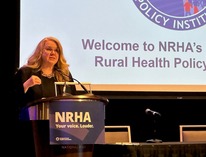 HRSA Administrator Carole Johnson speaking at the National Rural Health Association’s (NRHA) Rural Health Policy Institute 