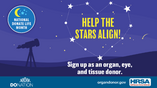 organ donor graphic with stars