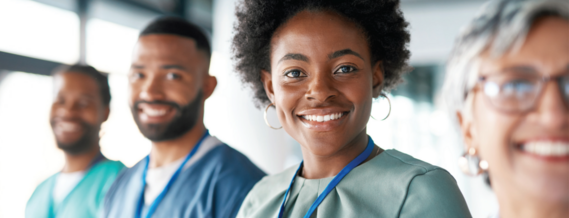 A row of nurses