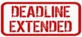 Deadline extended