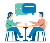 customer-experience-illustration-of-two-people-at-table-talking