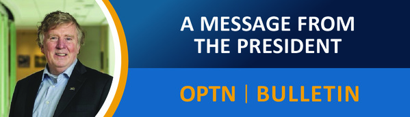 OPTN Message from President Banner
