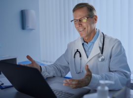 Provider on a virtual visit with a patient