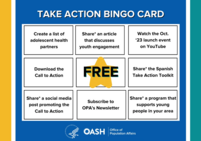 Take Action Bingo Card