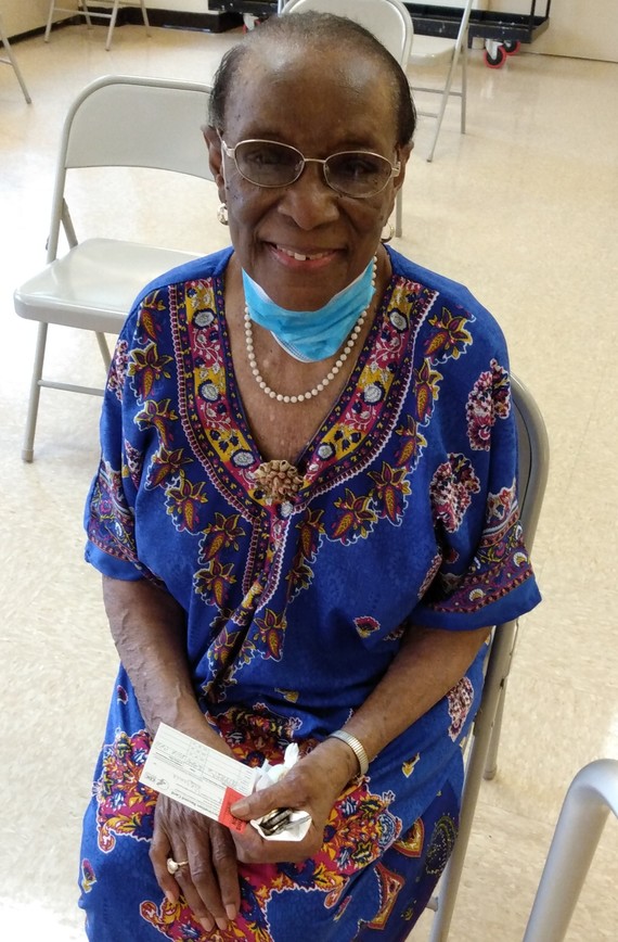 Ms. Virginia Smith, 101, receives the COVID-19 Vaccine in Philadelphia